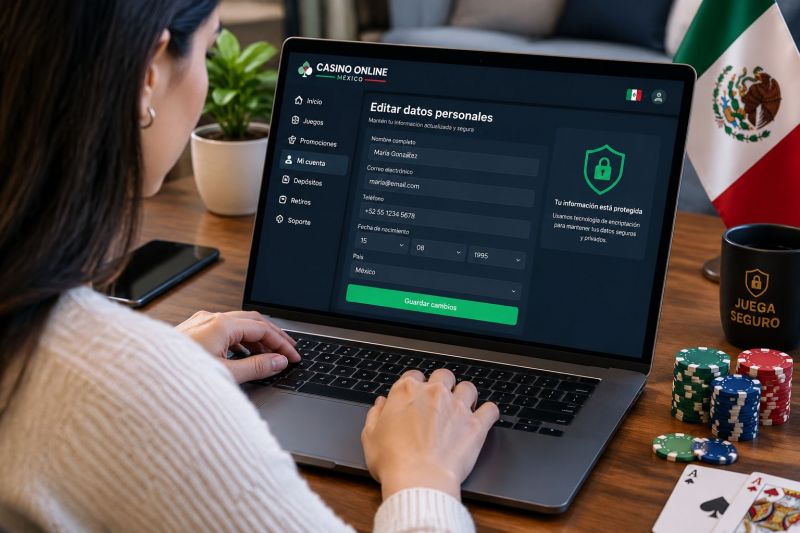 ¿Cómo cambio mi teléfono, correo o datos personales en casinos online de México?